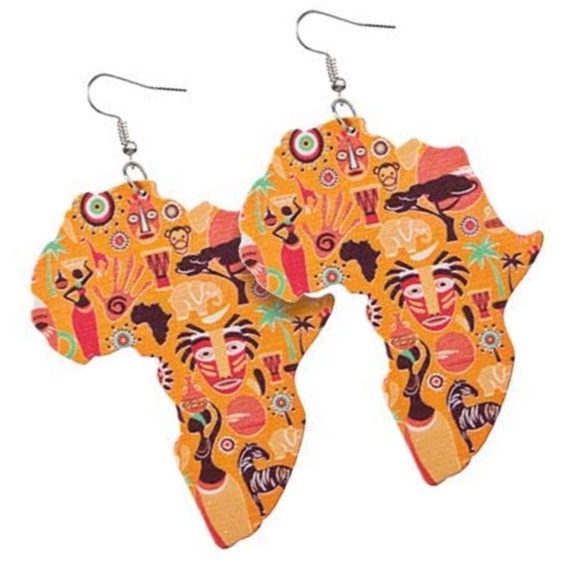 Jewelry - SEEING EYE Orange Hanging Drop Earrings